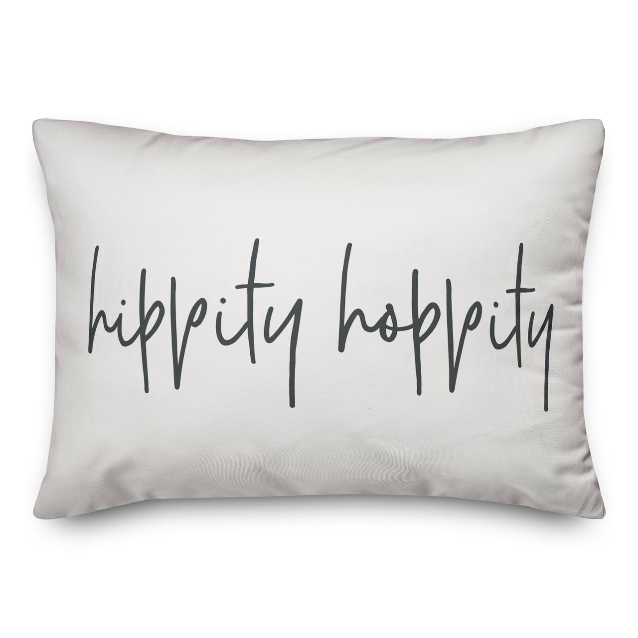 Gray Script Hippity Hoppity Throw Pillow